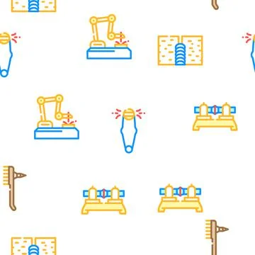 Welding Engineering Vector Seamless Pattern イラスト素材