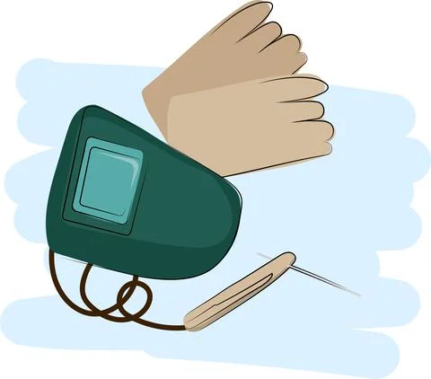 Welding equipment with welding mask Stock Illustration