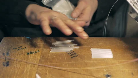 Welding fiber optic . Stock Footage 86565857