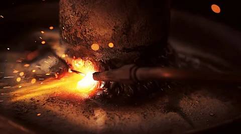 Welding fire Stock Footage 37776272