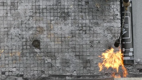 Welding flame moving grey background Stock Footage 77195839