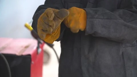 Welding Gloves Stock Footage 146925361