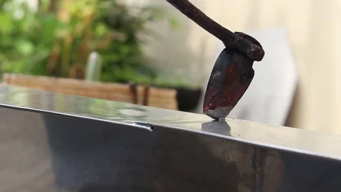 Welding gutter Stock Footage 73326591