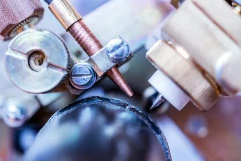 Welding head, automatic welding machine. Stock Photos