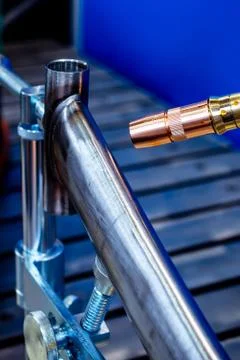 Welding head, automatic welding machine. Stock Photos