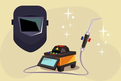 Welding Helmet Concept Illustration Vector Style Illustration Stock Illustration