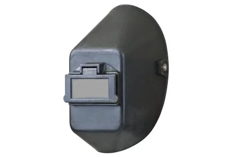 Welding Helmet With Eye Shield Down Foto stock