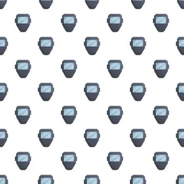 Welding helmet mask seamless pattern repeating background Illustrazione stock