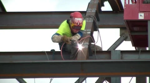 Welding Up High Construction  Video stock 66064556