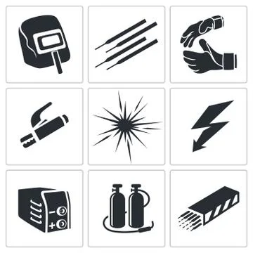 Welding icon collection Stock Illustration