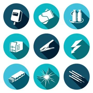 Welding icon set Stock Illustration