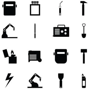Welding icon set Illustrazione stock
