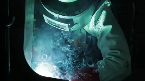 Welding On An Industrial Plant Stock Footage 63045171