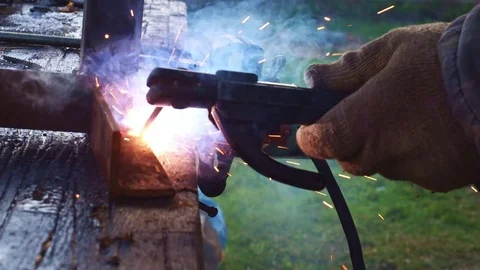 Welding iron close-up Stock Footage 82956877