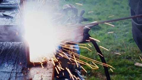 Welding iron close-up Stock Footage 82956901