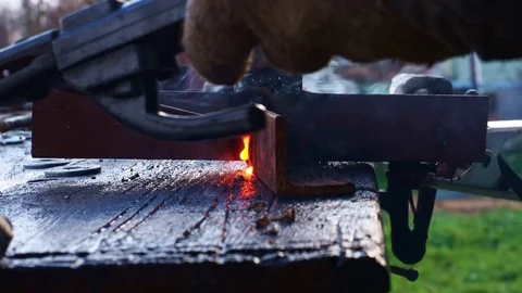 Welding iron close-up Stock Footage 82957123