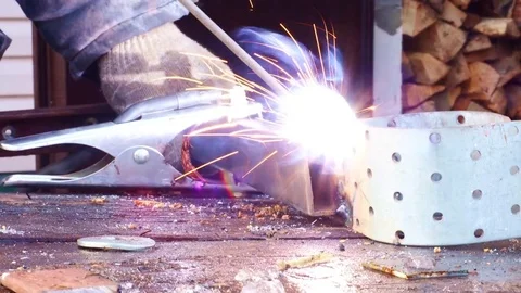 Welding iron close-up Stock Footage 82957440