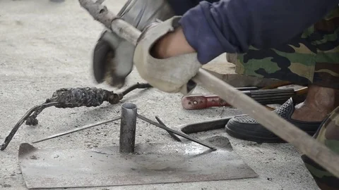 Welding iron Stock Footage 77748987