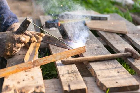 Welding iron. Stock Photos