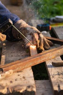 Welding iron. Stock Photos