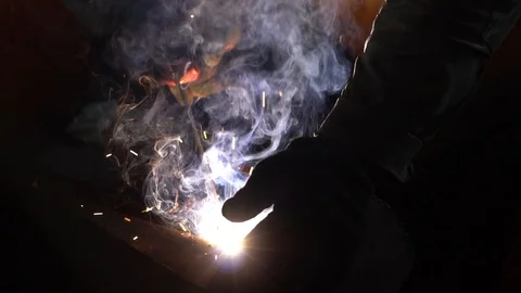 Welding iron sparks Stock-Footage 90887093