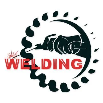 Welding machine and gear wheel symbol Stock Illustration