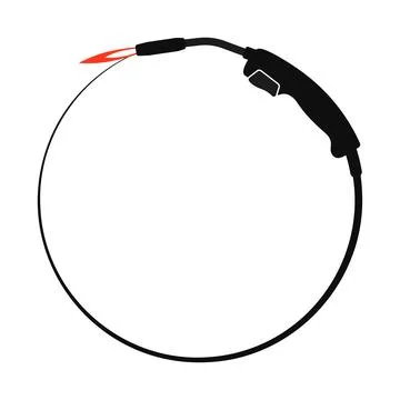 Welding machine in a circle symbol for the welder 스톡 일러스트