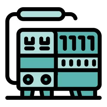 Welding machine connecting cables, maintaining industrial equipment for met.. Stockillustratie