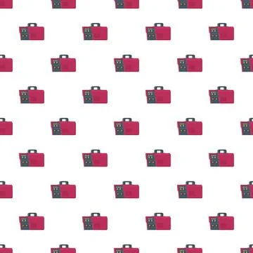 Welding machine equipment flat seamless pattern background Illustrazione stock