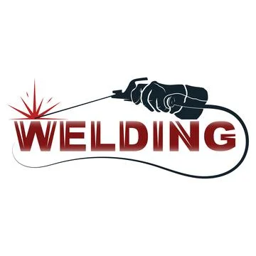 Welding machine in hand symbol for welder 스톡 일러스트