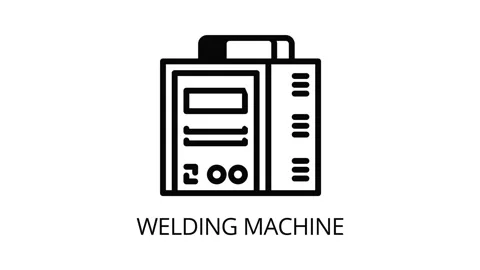 Welding machine icon animation Stock Footage 152641651