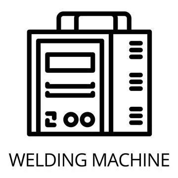 Welding machine icon, outline style Stock Illustration