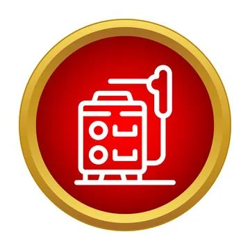 Welding machine icon representing industrial metal work Stock Illustration