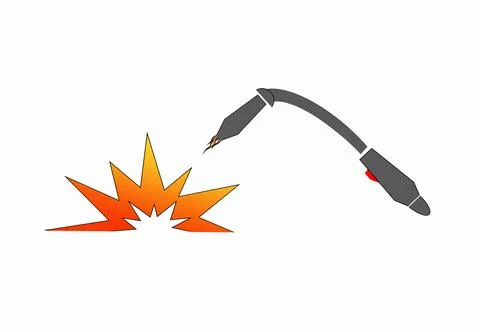 Welding machine icon on white background Stock Illustration
