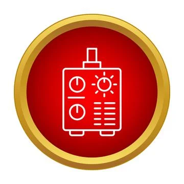 Welding machine operator control panel icon Stock Illustration