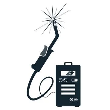 Welding machine silhouette Stock Illustration