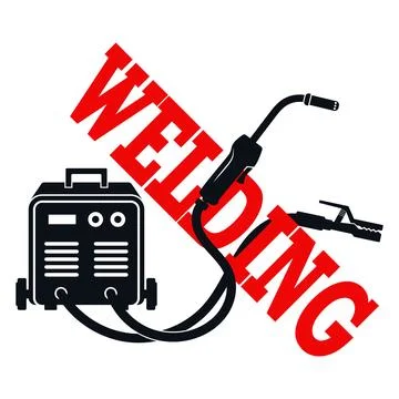 Welding machine symbol for welder Stock Illustration