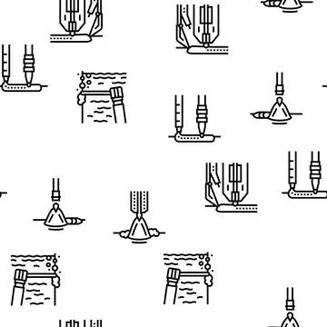 Welding Machine Tool Vector Seamless Pattern Illustrazione stock