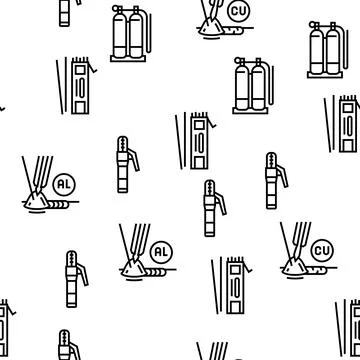 Welding Machine Tool Vector Seamless Pattern Illustrazione stock
