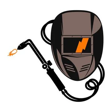 Welding machine welder mask design for welding work 스톡 일러스트