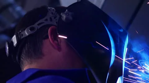 Welding Man-Close Up Video stock 21252638