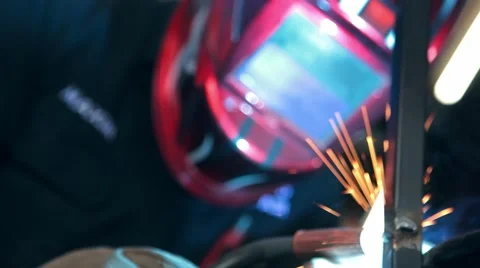 Welding man work Video stock 58334185