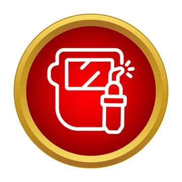 Welding mask and torch icon representing industrial safety Ilustración de archivo