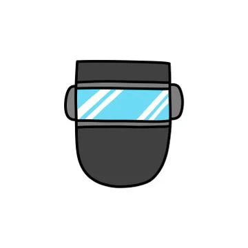Welding mask doodle icon, vector illustration Stock Illustration