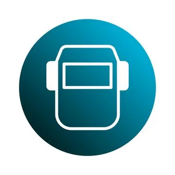 Welding mask icon illustration representing industrial safety equipment in .. Stock Illustration