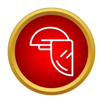 Welding mask icon symbolizing industry safety protection Stock Illustration