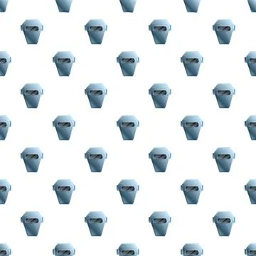 Welding mask seamless pattern background for industry safety 스톡 일러스트
