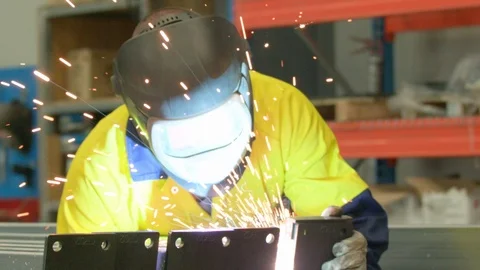 Welding Metal 3 Stock Footage 92343386