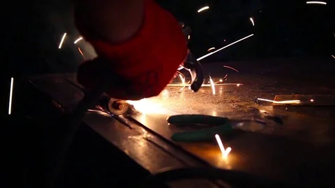 Welding metal construction Stock Footage 72334434