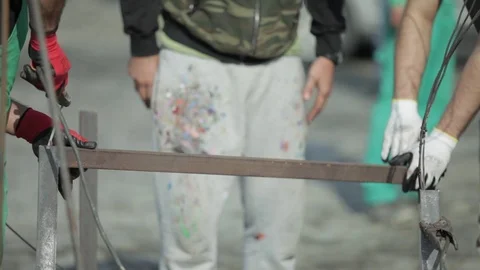 Welding a metal 스톡 동영상 86470926